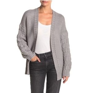 Cotton Emporium Textured Sleeve Cardigan